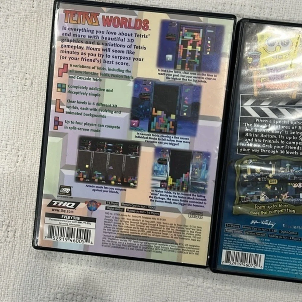 PlayStation‎ 2 games Tetris sonic SpongeBob used
